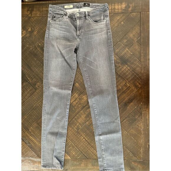 AG Adriano Goldschmied Gray The Prima Mid Rise Cigarette Skinny Stretch Jeans Si - Picture 2 of 7